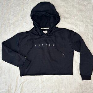 LOUNGE Apparel Cropped Hoodie S BLACK Long Sleeve Pullover